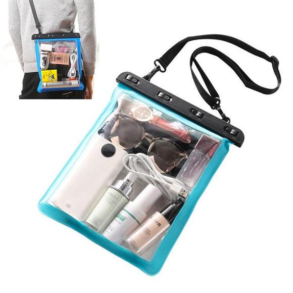NNEDSZ Waterproof Single Shoulder Bag For Mobile Phone Small Objects Multipurpose Design - Lake Blue