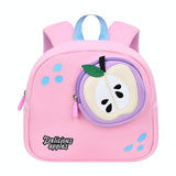NNEDSZ Kids' Anti-lost School Bag - Secure & Stylish - Purple Apple Medium