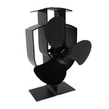 High-temp Metal Heat-powered Stove Fan - 3 Blades - Gold