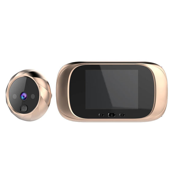 NNEDSZ 2.8 Lcd Screen Cat Eye Doorbell With Night Vision - Gold