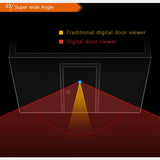 NNEDSZ 2.8 Lcd Screen Cat Eye Doorbell With Night Vision - Gold