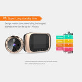 NNEDSZ 2.8 Lcd Screen Cat Eye Doorbell With Night Vision - Gold