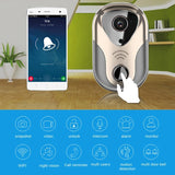 NNEDSZ Smart Wifi Doorbell With Hd Intercom Night Vision & Micro Sd Support - Gold