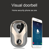 NNEDSZ Smart Wifi Doorbell With Hd Intercom Night Vision & Micro Sd Support - Gold