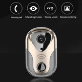 NNEDSZ Smart Wifi Doorbell With Hd Intercom Night Vision & Micro Sd Support - Gold