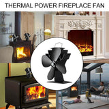 Eco-friendly Heat Powered Stove Fan for Wood / Gas / Pellet Stoves - Gold
