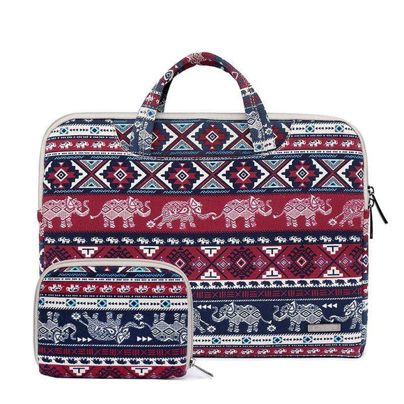 NNEDSZ 13.3 Inch Simple Business Laptop Bag With Liner - Ls-116 - Canvas Small Elephant Red