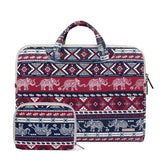 NNEDSZ 13.3 Inch Simple Business Laptop Bag With Liner - Ls-116 - Canvas Small Elephant Red