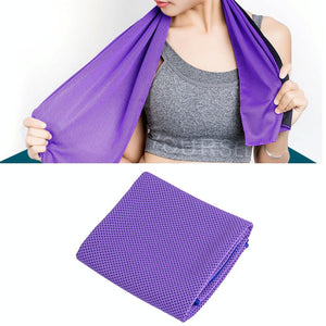 NNEDSZ 2-pack Enduring Ice Towels - Microfiber Fabric 30*100cm - Ideal for Gym and Sports - Purple