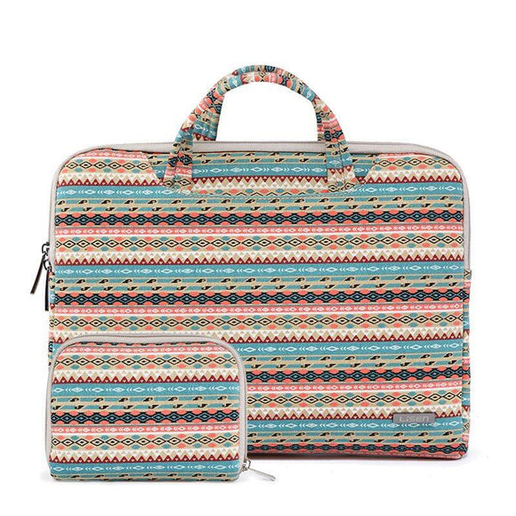 NNEDSZ 13.3 Inch Simple Business Laptop Bag With Liner - Ls-116 - Canvas Diamond Lattice Light Green
