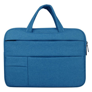 NNEDSZ 14 Inch Laptop Tablet Bag With Multiple Pockets And Soft Handle - Blue