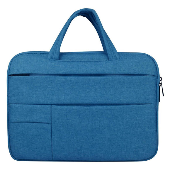 NNEDSZ 14 Inch Laptop Tablet Bag With Multiple Pockets And Soft Handle - Blue