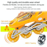 NNEDSZ Adjustable Kids Roller Skates Set - Single Flash Wheels - Size S