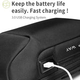 NNEDSZ Waterproof Anti Theft Crossbody Chest Bag Men Oxford Cloth 34X18X10Cm - Blue