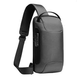 NNEDSZ Waterproof Anti Theft Crossbody Chest Bag Men Oxford Cloth 34X18X10Cm - Blue