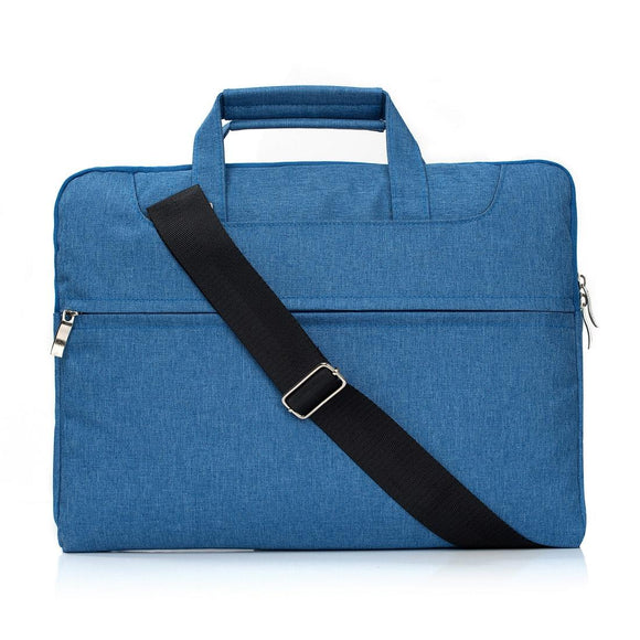 NNEDSZ 15.4 Inch Laptop Bag - Portable one Shoulder Zipper for Macbook Samsung Sony Dell Alienware Chuwi Asus Hp - Blue