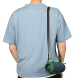 NNEDSZ Portable Silicone Speaker Cover With Shoulder Strap & Carabiner For Jbl Charge 5 - Blue