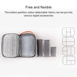 NNEDSZ Portable Multi-function Headphone Charger Data Cable Storage Bag - Ultra Fiber Power Pack - Blue l