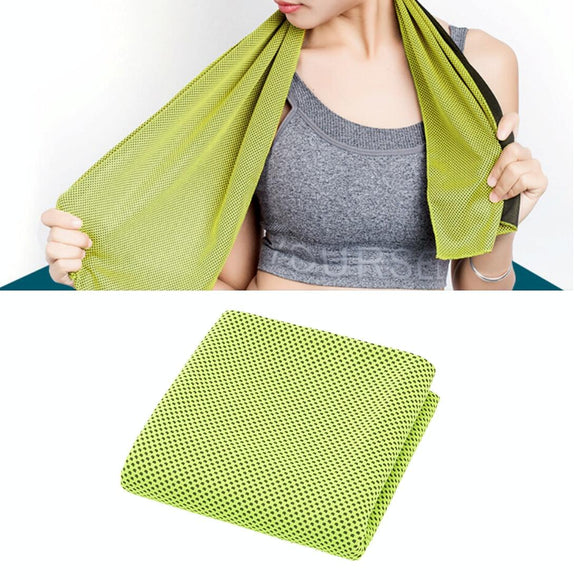NNEDSZ 2-pack Enduring Ice Towels - Microfiber Fabric 30*100cm - Ideal for Gym and Sports - Green