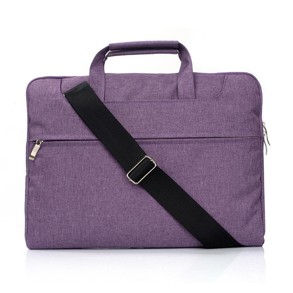 NNEDSZ 15.4 Inch Laptop Bag - Portable one Shoulder Zipper for Macbook Samsung Sony Dell Alienware Chuwi Asus Hp - Purple