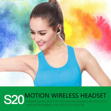 NNEDSZ Wireless Bluetooth In-Ear Headset With Magnetic Switch & Indicator Light - Red