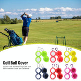 NNEDSZ 2-pack Golf Silicone Double-ball Protection Sleeves - Red