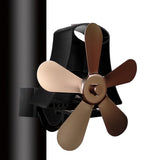 High Temp 5-blade Heat Powered Stove Fan for Fireplaces - Rose Red