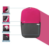 NNEDSZ Xy Series Multi-functional Backpack for 13.3 Inch Laptop - Fashion Colour Matching - Rose Red
