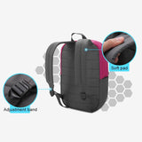 NNEDSZ Xy Series Multi-functional Backpack for 13.3 Inch Laptop - Fashion Colour Matching - Rose Red
