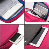 NNEDSZ Xy Series Multi-functional Backpack for 13.3 Inch Laptop - Fashion Colour Matching - Rose Red