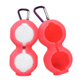 NNEDSZ 2-pack Golf Silicone Double-ball Protection Sleeves - Rose Red