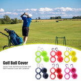 NNEDSZ 2-pack Golf Silicone Double-ball Protection Sleeves - Rose Red