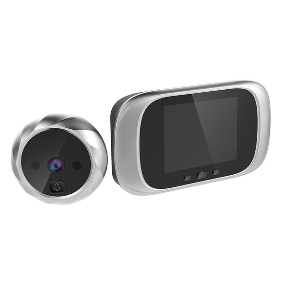 NNEDSZ 2.8 Lcd Screen Cat Eye Doorbell With Night Vision - Silver