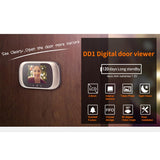 NNEDSZ 2.8 Lcd Screen Cat Eye Doorbell With Night Vision - Silver