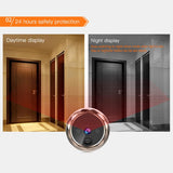 NNEDSZ 2.8 Lcd Screen Cat Eye Doorbell With Night Vision - Silver