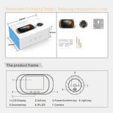 NNEDSZ 2.8 Lcd Screen Cat Eye Doorbell With Night Vision - Silver