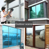 NNEDSZ 70Cm Uv Reflective One Way Privacy Window Film Sticker - Silver