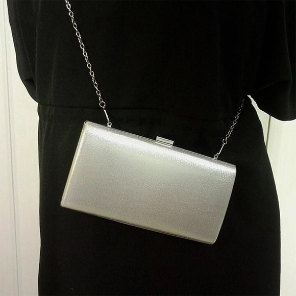 NNEDSZ Square Party Handbag For Women Elegant Crossbody Bag For Banquets And Events - Silver
