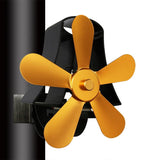 High Temp 5-blade Heat Powered Stove Fan for Fireplaces - Bronze