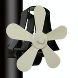 High Temp 5-blade Heat Powered Stove Fan for Fireplaces - Bronze