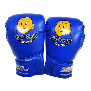 NNEDSZ Children'S Cartoon Boxing Gloves - Pu Leather - Cartoon White + Baby Blue