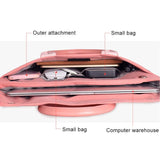 NNEDSZ Universal 15.4 Soft Handle Laptop Bag for Macbook Samsung Sony Dell Alienware Chuwi Asus Hp - Portable & Wearable - Navy Blue