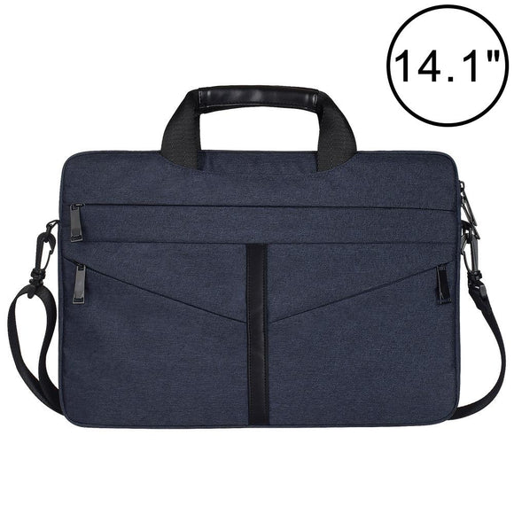 NNEDSZ Stylish Zipper Laptop Bag with Shoulder Strap - Durable & Breathable - Navy Blue