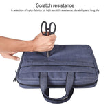 NNEDSZ 14.1 Inch Waterproof Anti-theft One-shoulder Handbag with Suitcase Belt - Navy Blue