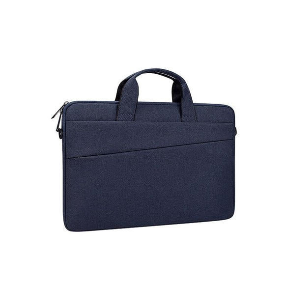 NNEDSZ Portable 13.3 Laptop / Tablet Bag With Dual Pockets And Soft Handle - Navy Blue