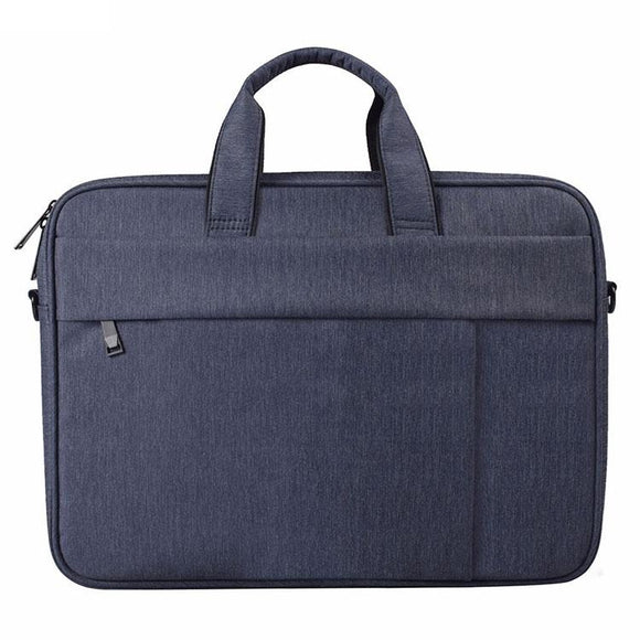 NNEDSZ 15.6 Inch Laptop One-Shoulder Handbag With Waterproof Anti-Theft Design And Suitcase Belt - Navy Blue