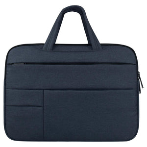 NNEDSZ 15.6 Inch Laptop Tablet Bag with Multiple Pockets and Soft Oxford Cloth Handle - Navy Blue