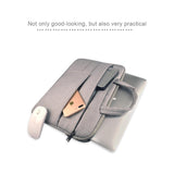 NNEDSZ 15.6 Inch Laptop Tablet Bag with Multiple Pockets and Soft Oxford Cloth Handle - Navy Blue