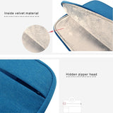NNEDSZ 15.6 Inch Laptop Tablet Bag with Multiple Pockets and Soft Oxford Cloth Handle - Navy Blue