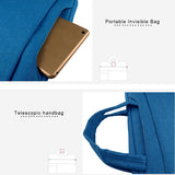 NNEDSZ 15.6 Inch Laptop Tablet Bag with Multiple Pockets and Soft Oxford Cloth Handle - Navy Blue